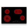 thumbnail image 1 of VEVOR Built in Electric Stove Top, 30.3 x 20.5 inch 4 Burners, 240V Glass Radiant Cooktop with Sensor Touch Control, Timer & Child Lock Included, 9 Power Levels for Simmer Steam Slow Cook Fry, 1 of 9