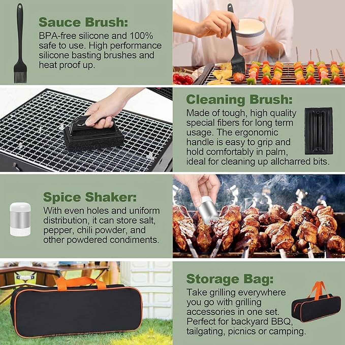 18PCS Griddle Accessories Kit, Flat Top Grill Accessories Set for Blackstone and Camp Chef, Griddle Tools with Extra Large Griddle Spatula and Griddle Grease Gate for Outdoor BBQ