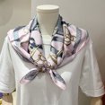 thumbnail image 4 of Scarf Medium Square Satin Head Scarf for Women, 4 of 5