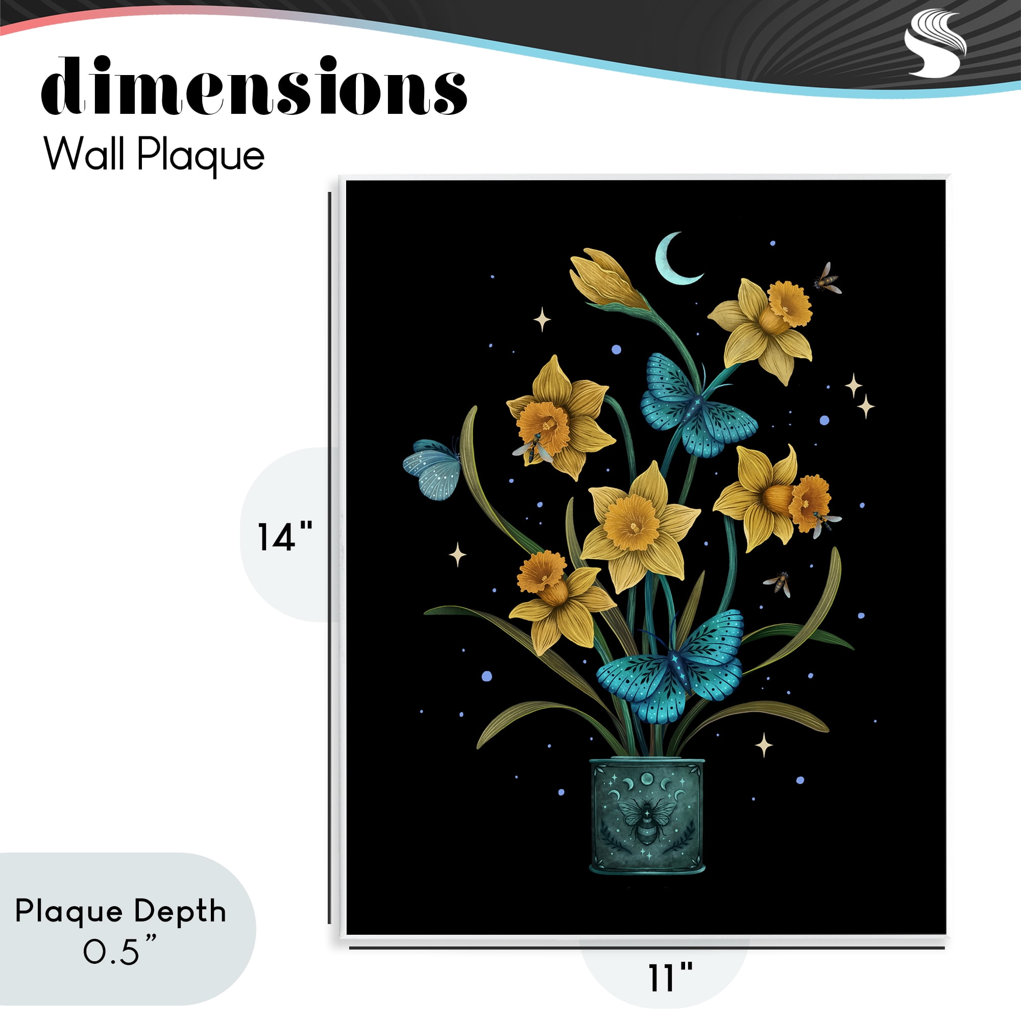 Stupell Industries Mystical March Daffodils Wall Plaque Art, design by Episodic Drawings