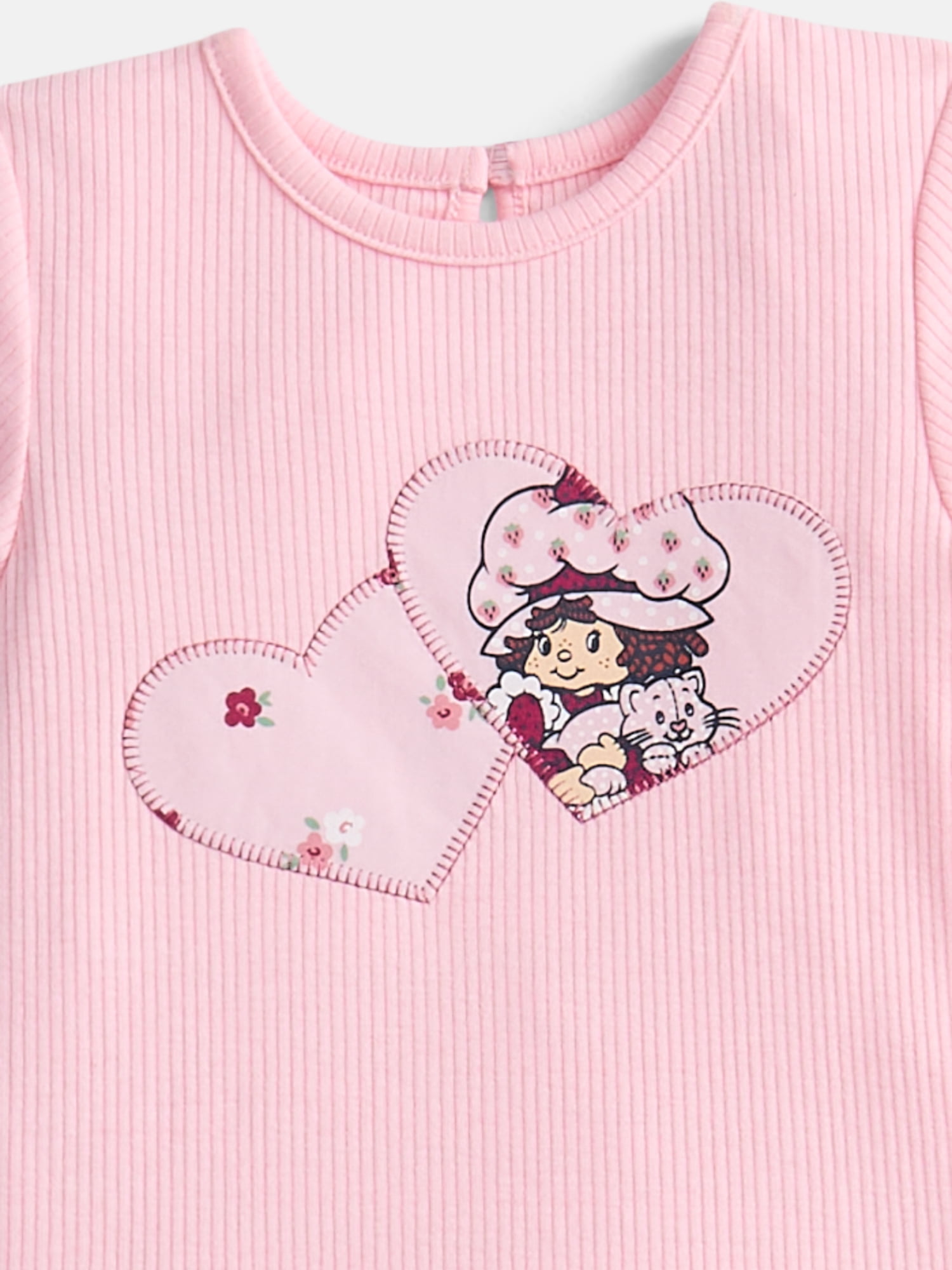 Strawberry Shortcake Baby Girls Bodysuit & Skirt Set with Bow Headband, 3-Piece, 0/3M-24M