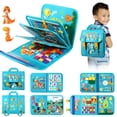 thumbnail image 1 of Freybli Tablero ocupado para niños pequeños Juguetes Montessori para niños de 1 a 3 años Regalo de cumpleaños Aprendizaje educativo Libro ocupado para niños pequeños 1-3 Tablero ocupado para niños peq, 1 of 5