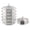 Silver/Matte, variant on Communion Ware 5 Holy Wine Serving Trays with a Lid & 3 Stacking Bread Plates with a Lid Stainless Steel - (Mirror/Silver)