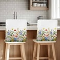 thumbnail image 2 of Wildflower Floral Chair Covers Set of 4 Multicolor Spring Flower Leaves Rustic Chair Back Covers Stretch Removable Washable Slipcovers Protector for Dining Room Kitchen Party Decor, 2 of 5