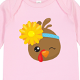 thumbnail image 4 of Inktastic Thanksgiving Turkey, Turkey With Sunflower Boys or Girls Long Sleeve Baby Bodysuit, 4 of 5