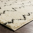 thumbnail image 3 of Surya Beni Shag BSH-2329 79 x 108" Rectangle Fabric Rug in Black and Cream, 3 of 8