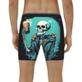 thumbnail image 2 of Men's Boxer Briefs, Vintage Skull Beer Soft and Breathable Mens Underwear Boxer Briefs With Widen Waist, 2 of 5