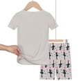 thumbnail image 2 of Emy Dola High Elastic Thread Girls' Short Sleeved Pajamas Set Cartoon Summer 2pcs Shorts Sleepwear Set 2-9T, 2 of 11