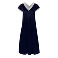 thumbnail image 3 of Birdeem Robe d'Été Mode Femme Col en V Dentelle Manches Courtes, 3 of 12