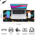 thumbnail image 5 of Long Mouse Pads for Desk,Black Colorful Dinosaurs Pattern Desk Mats on Top Of Desks, Desk Mouse Pad Extra Large with 3mm Non-Slip Base and Stitched Edge for Gaming,Office,Work,Home 31.5"x11.8", 5 of 6