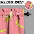 thumbnail image 5 of Kitchen Curtains 36 Inch Short - 3 Panel Set Banana Print, Rod Pocket Window Curtains 100% Polyester, Tropical Fruit Valance for Farmhouse, Cafe, Living Room, Bedroom, Easy Wash, 5 of 6