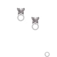 thumbnail image 2 of Delight Jewelry Silvertone Matthew 5:8 Eternity Ring Silvertone Antiqued Butterfly Post Earrings, 2 of 4