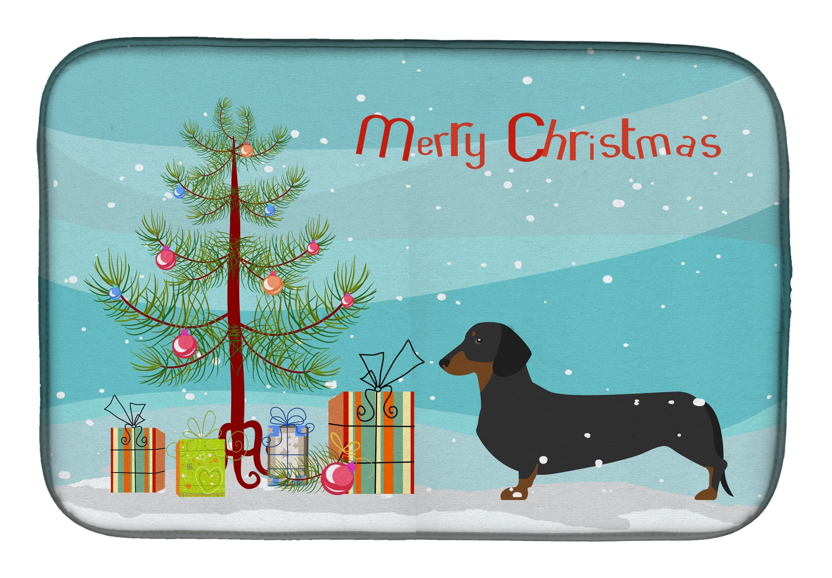 merry christmas dachshund
