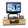 thumbnail image 3 of Soporte para TV Furinno Turn-Tube, sin herramientas, elevado, 2 niveles, marrón/negro, 3 of 4