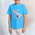 thumbnail image 2 of TOWED22 Kids Boys Graphic Tees Short Sleeve Crew Neck T-Shirts Funny Print Summer Casual Tops(Sky Blue,7-8 Y), 2 of 4