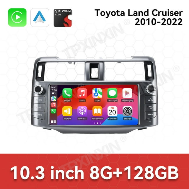TPXINXIN 10.3 Inch Screen Car Radio For Toyota Land Cruiser 2010-2022 Android GPS Navigation Multimedia Video Stereo Receiver Head Unit