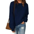 thumbnail image 2 of Timegard Sweaters for Women Crew Neck Long Sleeve Tops Oversized Loose Comfy Pullover Fall Fashion, 2 of 6