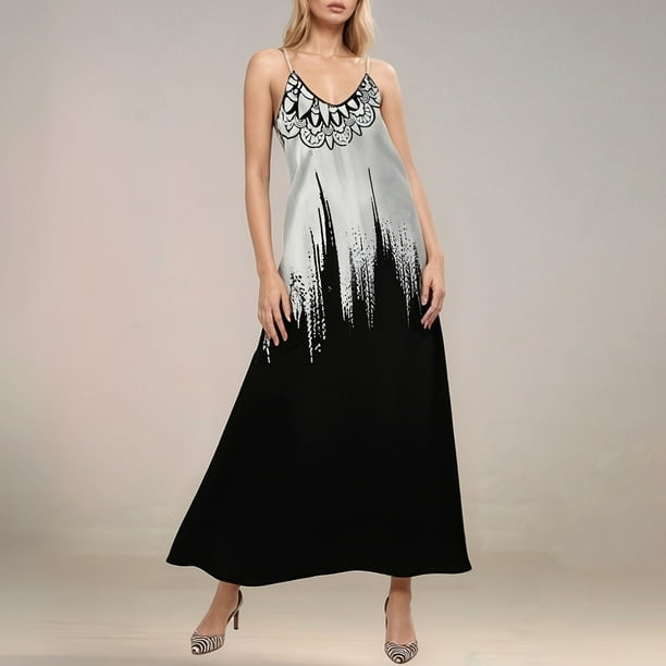 WILLBEST Vestidos de Mujer Vestido Casual sin Mangas con Estampado Floral para Mujer para Uso Diario y Vacaciones Vestido de Verano Ligero y Cómodo con Diseño Básico Grande