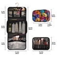 thumbnail image 3 of Iauyy 3 Piece Large Portable Hanging Toiletry Bags for Travel,Foldable Makeup Organizer with Multiple Compartments for Men&Women，Pointillism Technique, 3 of 9