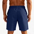 thumbnail image 5 of Mens Shorts Casual Elastic Waist Drawstring Summer Vacation Yoga Beach Shorts with Pockets, 5 of 6