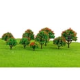 thumbnail image 2 of 10pcs Modelo W / Red Flowers Wargame Railroad Scenery Layout 3-8cm CUTICAT Modelo Árbol, 2 of 8