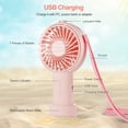 thumbnail image 4 of POINTERTECK Mini Electric Handheld Fan USB Rechargeable Desk Fan with Stand Base 3 Speed Mode for Home School Office Travel Golf Cart Indoor Outdoor, 4 of 6