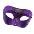 thumbnail image 2 of Máscara de mascarada para carnaval, club, escenario, regalos para actuaciones, máscara cómoda de media cara Púrpura, 2 of 9