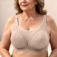 thumbnail image 3 of Aezemi Women Plus Size Wireless Bra, Breathable Full Coverage Push up Support T-Shirt Brassiere, No Underwire Adjustable Straps Bralette for Older Women 42, 3 of 9