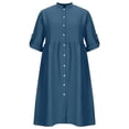thumbnail image 4 of Pntutb moda mujer manga larga otoño frente abierto ropa de abrigo suelta botón sólido blusa abrigo Tops bolsillos cárdigan liquidación PNTUTB Pntutb-5662, 4 of 8