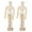 Brown, variant on Yuangui 2Pcs Wooden Joints Person Decor Models Wood Crafts Creative Desktop Ornaments