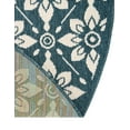 thumbnail image 2 of Unique Loom Outdoor Trellis Collection Area Rug - Tiles (4' 1" Round Navy Blue/Ivory), 2 of 9