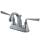 Kingston Brass KS7611ZL Silver Sage 4-Inch Centerset Lavatory Faucet with Brass Pop-Up, Polished Chrome