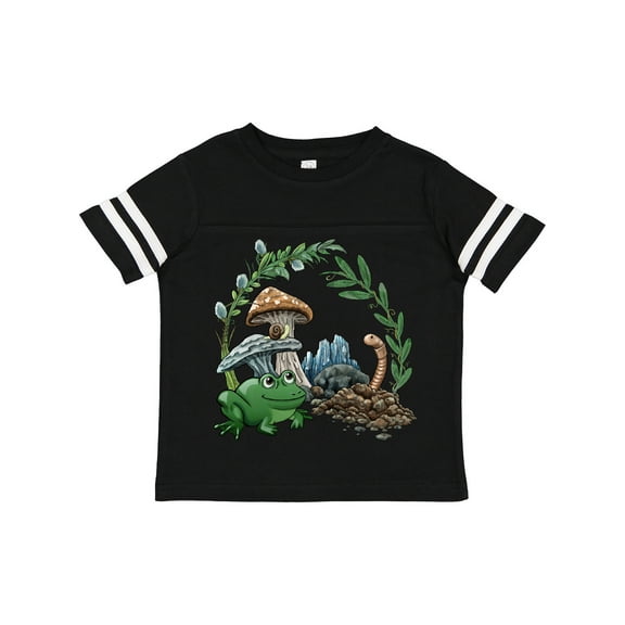 Inktastic Frog, Worm, Mushrooms Nature Scene Boys or Girls Toddler T-Shirt