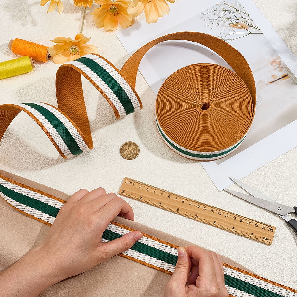 Polyester Grosgrain Ribbon Stripe for Garment Accessories Gift Decoration Dark Green 1-1/2 inch(38mm) about 10.00 Yards(9.14m)/Roll