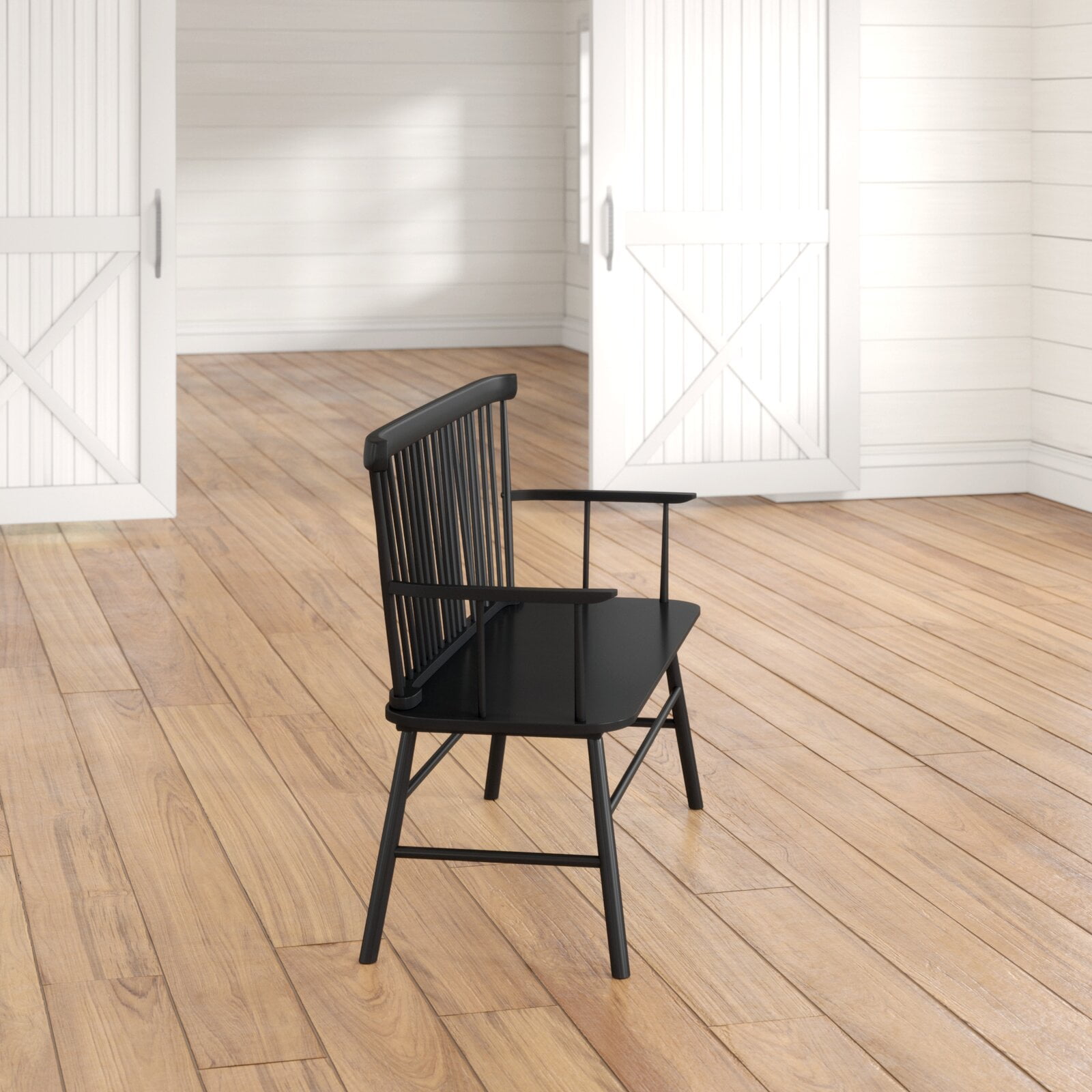 Carnany Lower Wood Bench Main Material Solid Wood 17.25 H