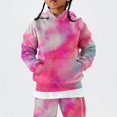 thumbnail image 5 of YunPes Girls Sweatshirt Winter Tie Dye Retro Print Sweatshirt Long Sleeve Comfortable Cute Sweatshirt Zip up Hoodie, 5 of 7