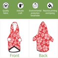 Uemuo Red Hibiscus Flower for Winter Dog Hoodie Sweatshirts with