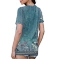 thumbnail image 4 of NAMTYQX Womens Graphic Tees Short Sleeve Baggy Fashion Womens Tops Summer Trendy Tops for Women 2025 Sky Blue Size M, 4 of 5