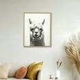 thumbnail image 3 of JEUXUS  Sylvie Alpaca Black and White Portrait Framed Canvas Wall Art, 3 of 4
