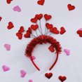 thumbnail image 3 of Diadema de amor roja para el día de San Valentín, regalo de San Valentín, joyería, decoración de boda para dama de honor, diadema, accesorios para el cabello, 3 of 5