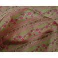 thumbnail image 4 of oneOone Silk Tabby Fabric Stripe|Leaves & Floral Block Printed Craft Fabric BTY 42 Inch Wide, 4 of 4