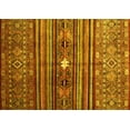 thumbnail image 1 of Ahgly Company Machine Washable Indoor Rectangle Abstract Yellow Contemporary Area Rugs, 5' x 7', 1 of 4