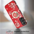 thumbnail image 4 of For Samsung A15 5G Case Glitter Clover Design Crystal Ring Stand +Tempered Glass, 4 of 4