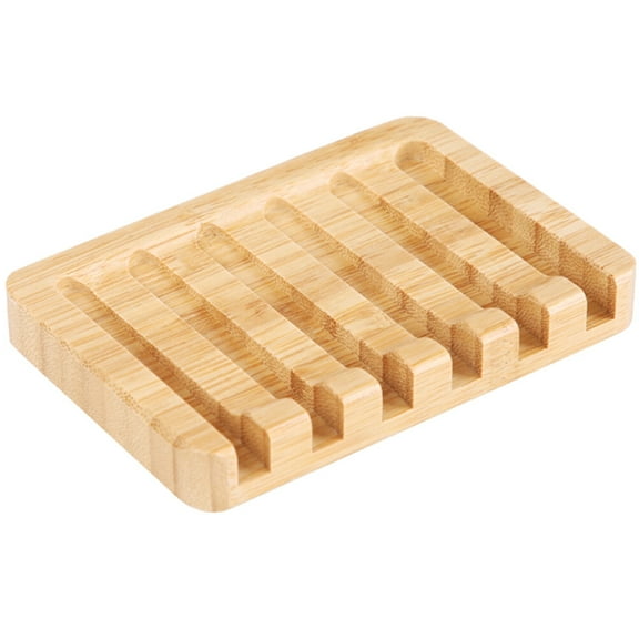 Drain Soap Dish Tray Draining Racks Holder Bamboo for Shower
