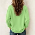 thumbnail image 4 of Women's Casual Long Sleeve Pullover Sweatshirt Solid Color Crew Neck Loose Fit Basic Oversized Hoodie Fall Winter Clothes Fleece Lined Cozy Comfortable Top, 4 of 7
