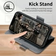 thumbnail image 5 of for Samsung Galaxy S25 Wallet Case with RFID Blocking Card Holder,Magnetic PU Leather with Hand Strap Folio Flip Kickstand Shockproof Cover Women Men For Samsung Galaxy S25,Gray, 5 of 10