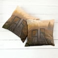 thumbnail image 6 of Ambesonne Nature Throw Pillow Cover 2 Pack, Foggy Day Fall Forest, 16", Orange Brown, 6 of 7