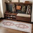 thumbnail image 3 of ARJINCUTE Boho Vintage Distressed Runner Rug Red 2'x6', Soft Machine Washable Foldable Non-Slip Carpet for Hallway Entryway Kitchen Laundry Room, 3 of 9