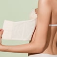 thumbnail image 4 of Strapless Bras for Women Push Up Lace Bustier Corset Front Button Bandeau Non Slip Soft Bra Beige XL, 4 of 7