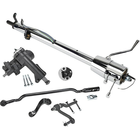 57 Chevy Power Steering Conversion Kit w/Chrome Tilt/Shift Column
